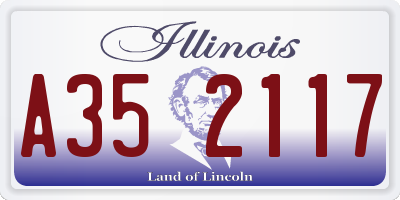 IL license plate A352117