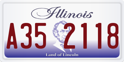 IL license plate A352118