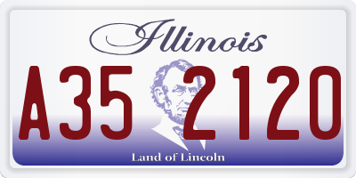 IL license plate A352120