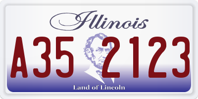 IL license plate A352123