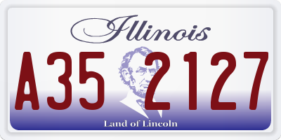 IL license plate A352127