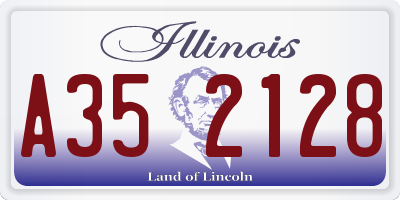 IL license plate A352128