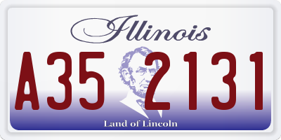 IL license plate A352131