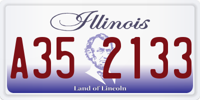 IL license plate A352133