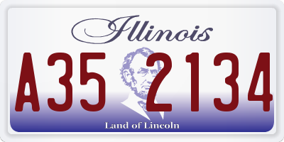 IL license plate A352134