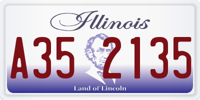 IL license plate A352135