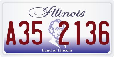 IL license plate A352136