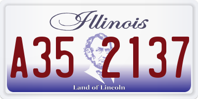 IL license plate A352137