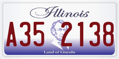 IL license plate A352138