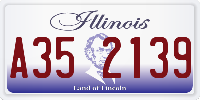 IL license plate A352139