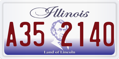 IL license plate A352140