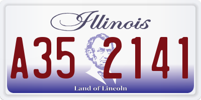 IL license plate A352141