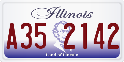 IL license plate A352142