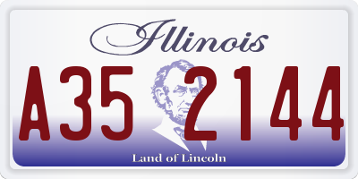 IL license plate A352144