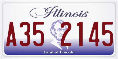 IL license plate A352145