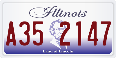 IL license plate A352147