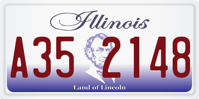 IL license plate A352148