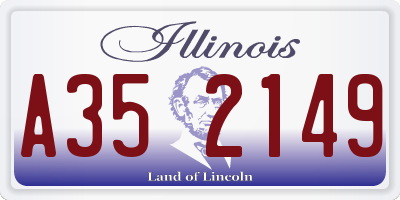IL license plate A352149