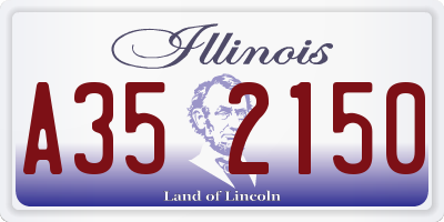 IL license plate A352150