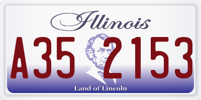 IL license plate A352153
