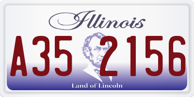 IL license plate A352156