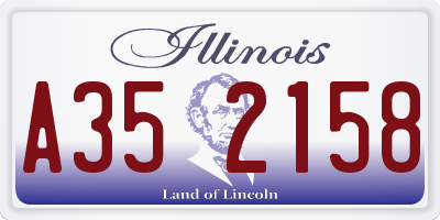 IL license plate A352158