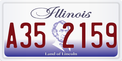 IL license plate A352159