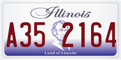 IL license plate A352164