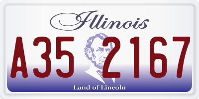 IL license plate A352167