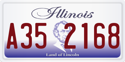 IL license plate A352168