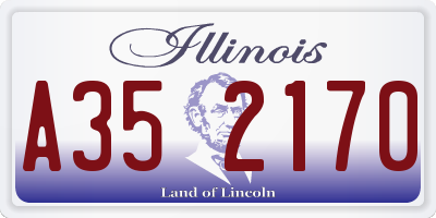 IL license plate A352170
