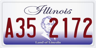 IL license plate A352172