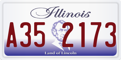 IL license plate A352173