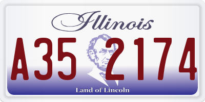 IL license plate A352174