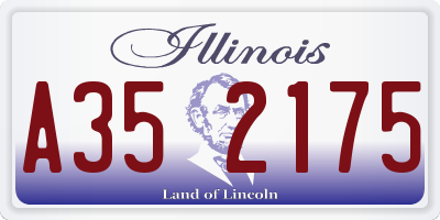 IL license plate A352175