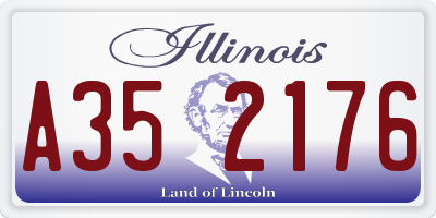 IL license plate A352176