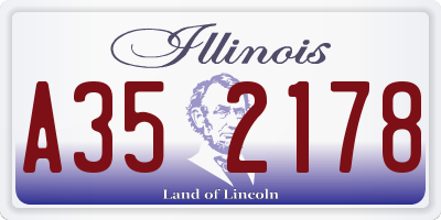 IL license plate A352178