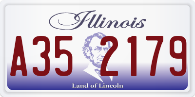 IL license plate A352179