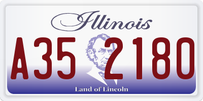 IL license plate A352180