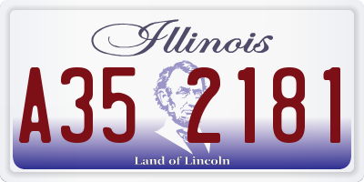IL license plate A352181