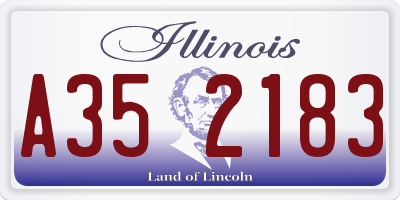 IL license plate A352183