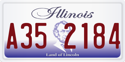 IL license plate A352184