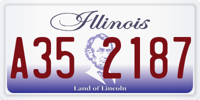 IL license plate A352187