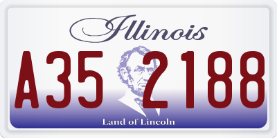 IL license plate A352188