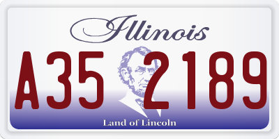 IL license plate A352189