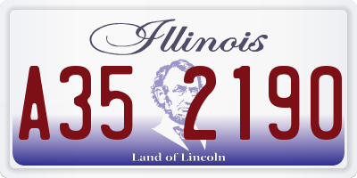 IL license plate A352190