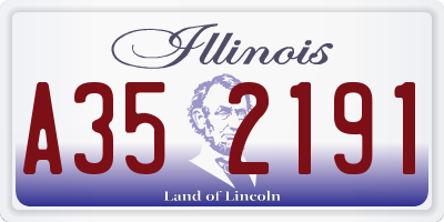IL license plate A352191