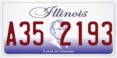IL license plate A352193