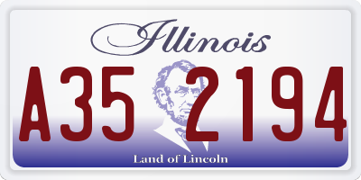 IL license plate A352194