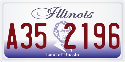 IL license plate A352196